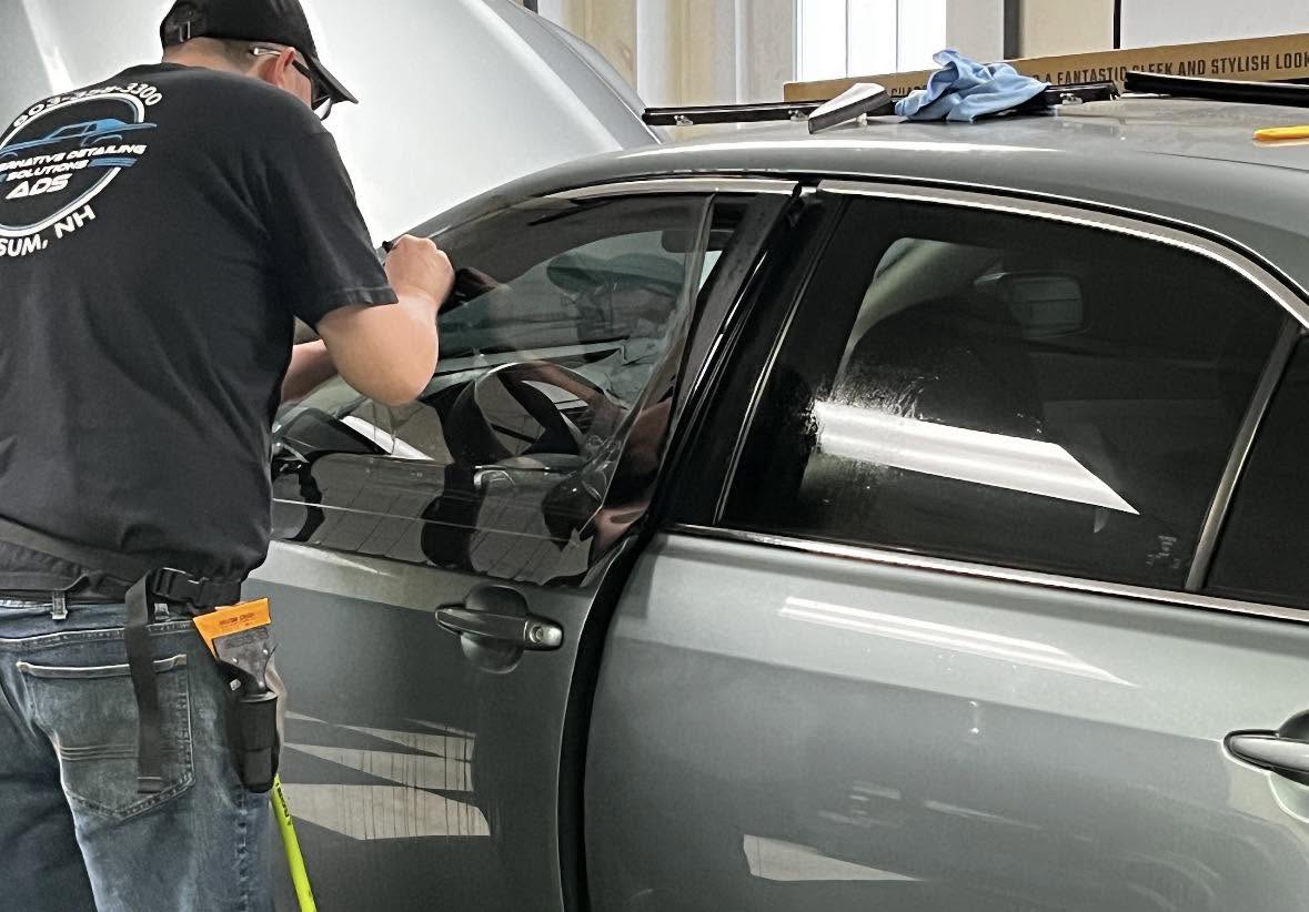 Kevin installing window tint