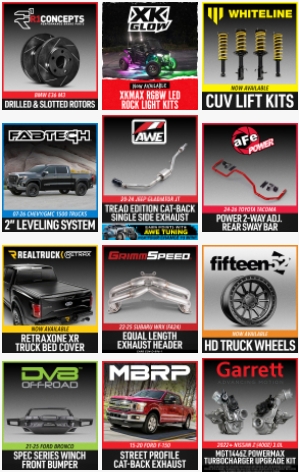 Over 400 manufacturers of niche and performance products